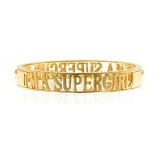 nOir I'm a Supergirl Text Bracelet (Gold) Clothing
