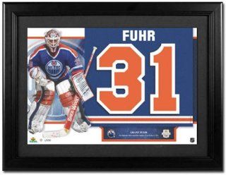 Grant Fuhr Edmonton Oilers Retired Unsigned Jersey Numbers Piece  Sports Related Collectibles  Sports & Outdoors