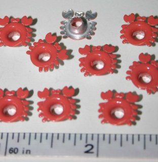 3/16" Coral Top Painted Aluminum Crab Eyelets   50 Pack