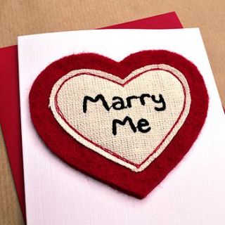 'marry me' marriage proposal engagement card by jenny arnott cards & gifts