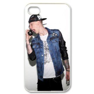 Machine Gun Kelly Custom Case for iPhone 4 4S, VICustom iPhone Protective Cover(Black&White)   Retail Packaging Cell Phones & Accessories