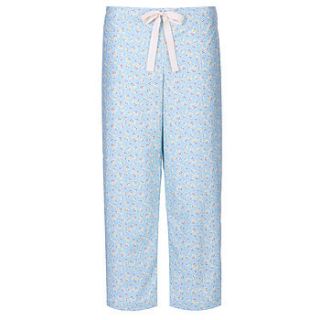 rosebud cropped pyjama trousers by nutmeg sleepwear