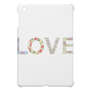 Shabby Chic Love Typography   white iPad Mini Cover