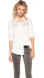 Free People Solid Saddle Up Button Down