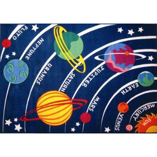 Fun Time Solar System Classroom Kids Rug