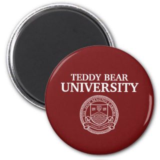 Teddy Bear T Shirt Maroon Red Fridge Magnet