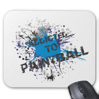 Addicted to Paintball 2   Blue Splat Mousepad