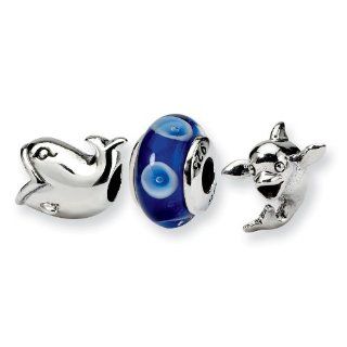 Sterling Silver Reflections Kids Sea Life Boxed Bead Set West Coast Jewelry Jewelry