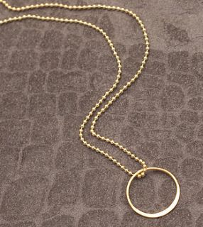 gold circle necklace by hurley burley