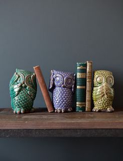 set of three see no evil hear no evil owls by rose & grey