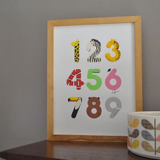 animal numbers print by love poppet