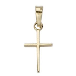 14K Gold Small Cross Pendant in a Stick Style Design 14K Gold Jewelry 14K Gold Gift Boxed Jewelry