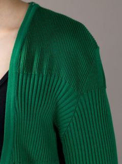 Calvin Klein Collection Fitted Ribbed Cardigan