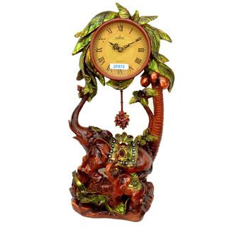 Antique Style Elephant Table Clock Threestar Clocks