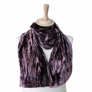 crushed velvet scarf by bags not war