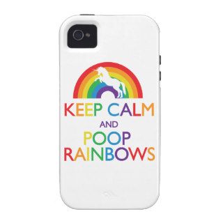Keep Calm and Poop Rainbows Unicorn iPhone 4/4S Cases