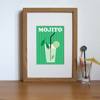 mojito cocktail themed print by applemint designs