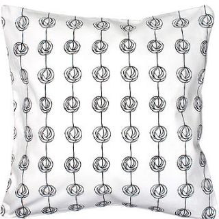 rose lily black cushion cover by siobhan mcintosh london