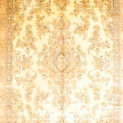 Antique Persian Hand knotted Kirman Beige/ Light Brown Wool Rug (10'2 x 16'10) Oversized Rugs