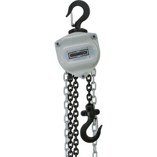 Roughneck Manual Chain Hoist — 2 Ton, 10ft. Lift  Manual Gear Chain Hoists