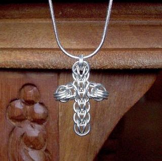 handmade persian cross by woven silver jewellery
