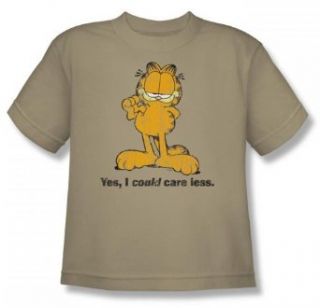 Garfield   Yes I Could Care Less Youth T Shirt In Sand Clothing