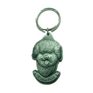 Pewter Bichon Frise Key Chain Ring Made in the USA Clothing