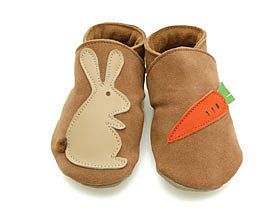 soft leather baby shoes rabbit & carrot by starchild shoes