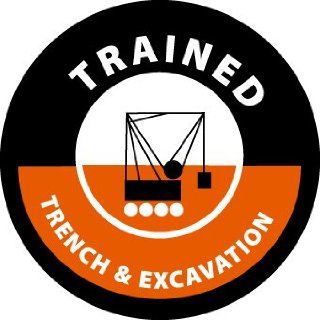 HARD HAT EMBLEMS TRAINED TRENCH & EXCAVATION   Hardhats  