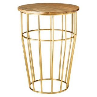 Threshold™ Nautical Brass Cage Accent Table
