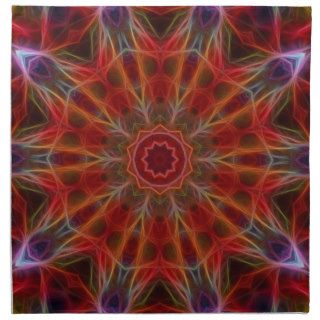 Red and Purple Light Wave Kaleidoscope Tile 315 Cloth Napkins