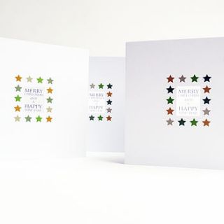 starry translucent christmas card pack by spotty n stripy