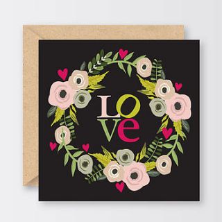 'love' valentine's card by the little bird press