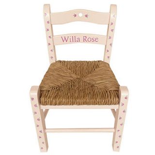 child's rosebud hand painted wooden chair by bunny bee