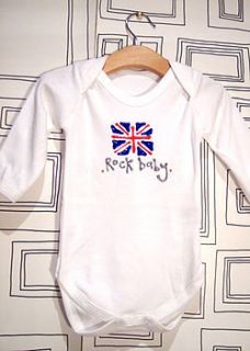 rock baby babygrow by carry me home
