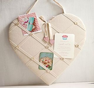 memo fabric heart board by beautiful day