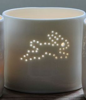 porcelain bunny tea light by luna lighting