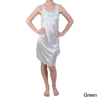 Journee Collection Women's Rosette Detail Satin Nightgown Journee Collection Pajamas & Robes