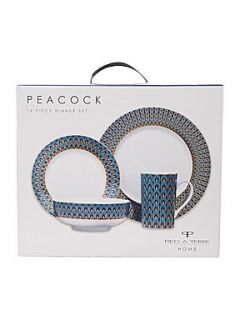 Pied a Terre Peacock 16 piece dinner set