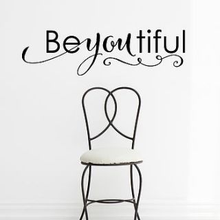 beyoutiful wall sticker by snuggledust studios