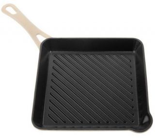 Technique EnamelCast Iron 9 Square Grill Pan with Corner Spout —