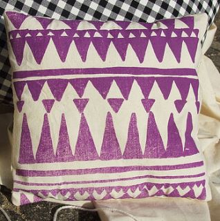 screen printed tribal mini cushion by start today illustrations