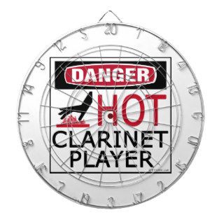 Hot Clarinet Player Dartboard With Darts