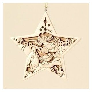 Woodland Inspirations Holy Family 5 Point Star Christmas Ornament 4"   Christmas Ball Ornaments