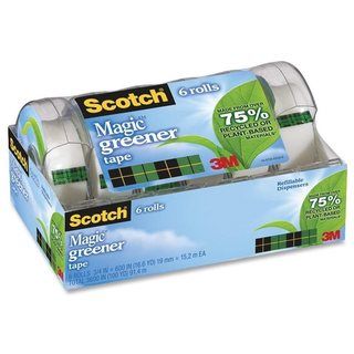 Scotch Magic Greener 3/4inx600in Clear Tape Roll (Pack of 6) Scotch Specialty Tapes