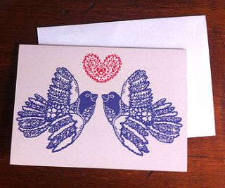 love birds card by cerys turner