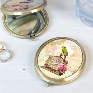 vintage style compact mirror by lisa angel homeware and gifts