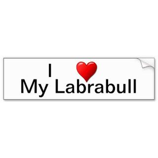 I Heart My Labrabull Bumper Stickers