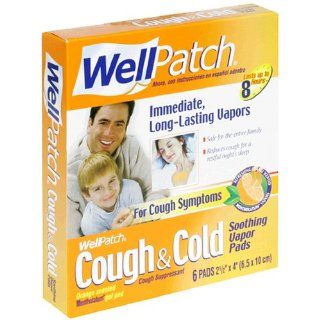 Well Patch Soothing Vapor Pads, Cough & Cold, Orange Scented Mentholatum Gel Pad, 6   2 1/2 in. x 4 in pads Health & Personal Care