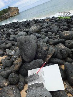 Mitz Stone paper Multi media Journal 7x9.5inches 30 Sheets Eco Alternative Creative Space with C2C 8pt .TerraSkin rock paper, Beach Charcoal